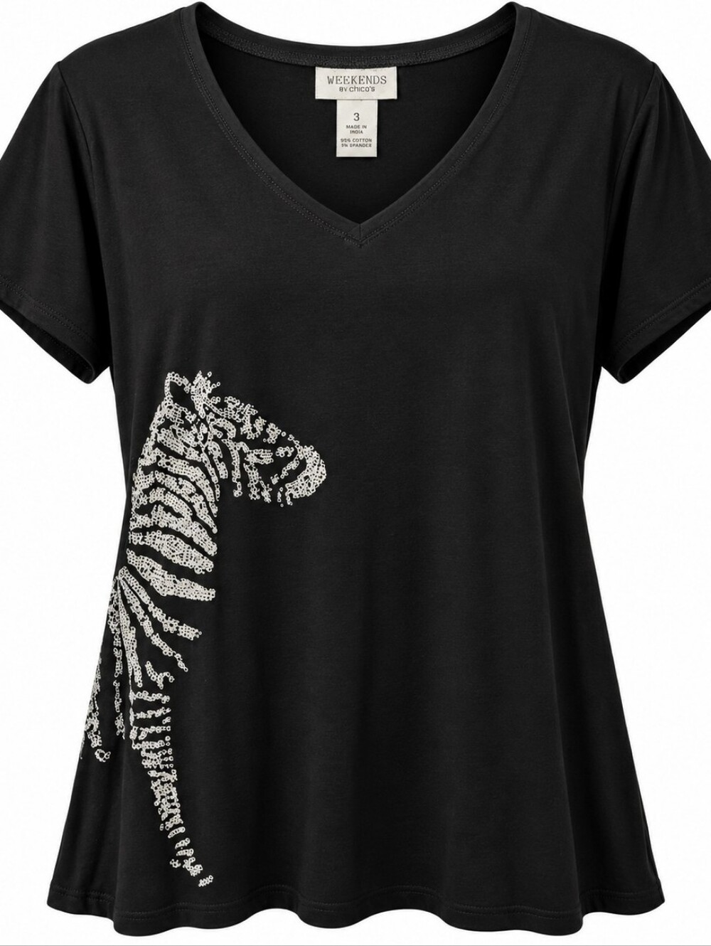Weekend's By Chico's V Neck Size 3